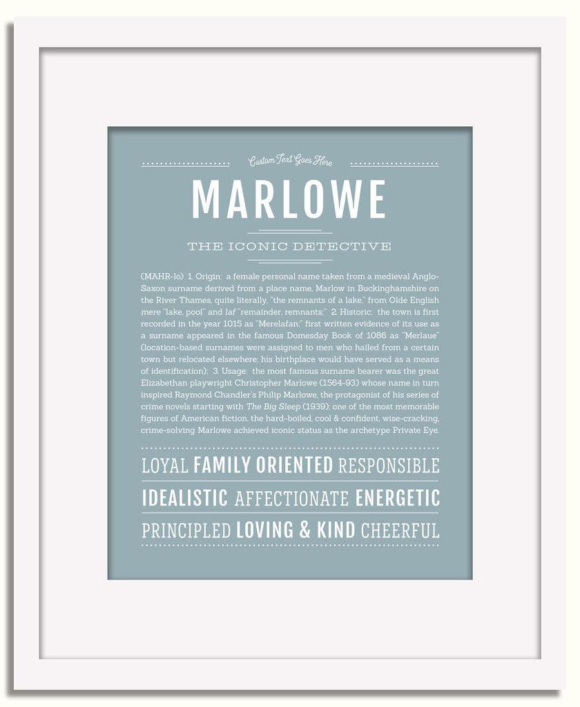 Frame Options | Powder Blue | White Frame, Matted