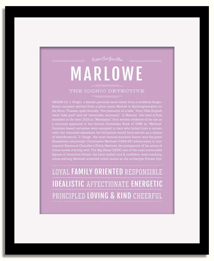 Frame Options | Lilac | Black Frame, Matted