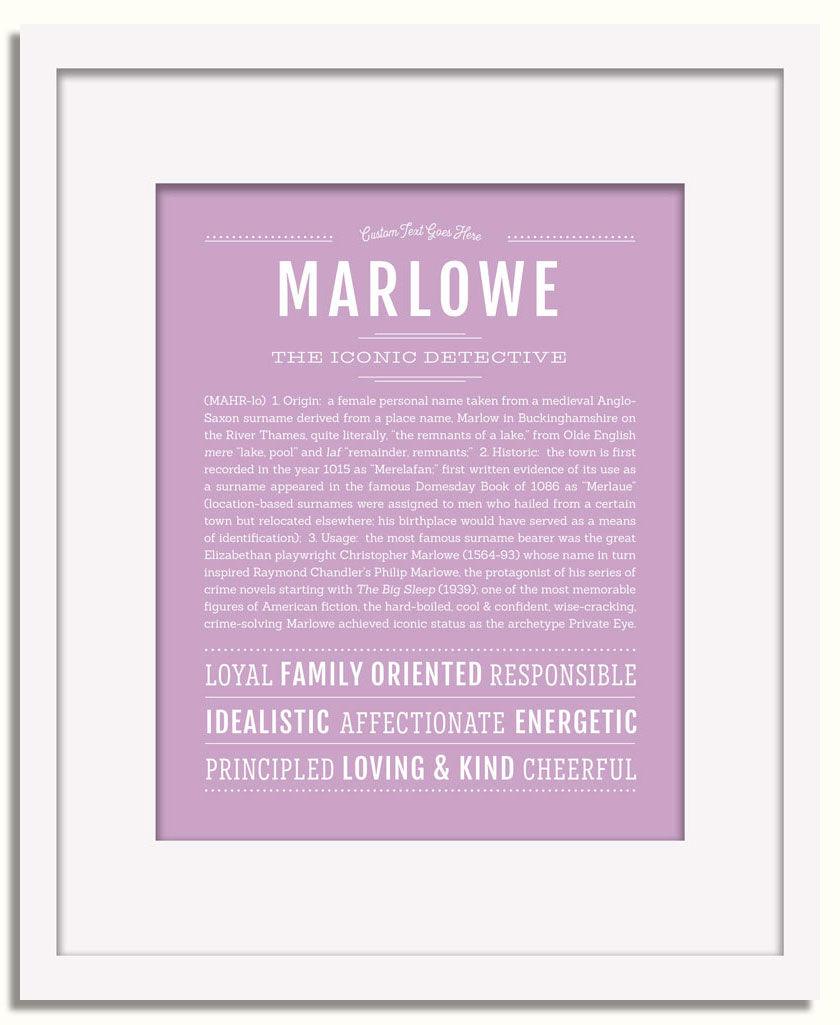 Frame Options | Lilac | White Frame, Matted