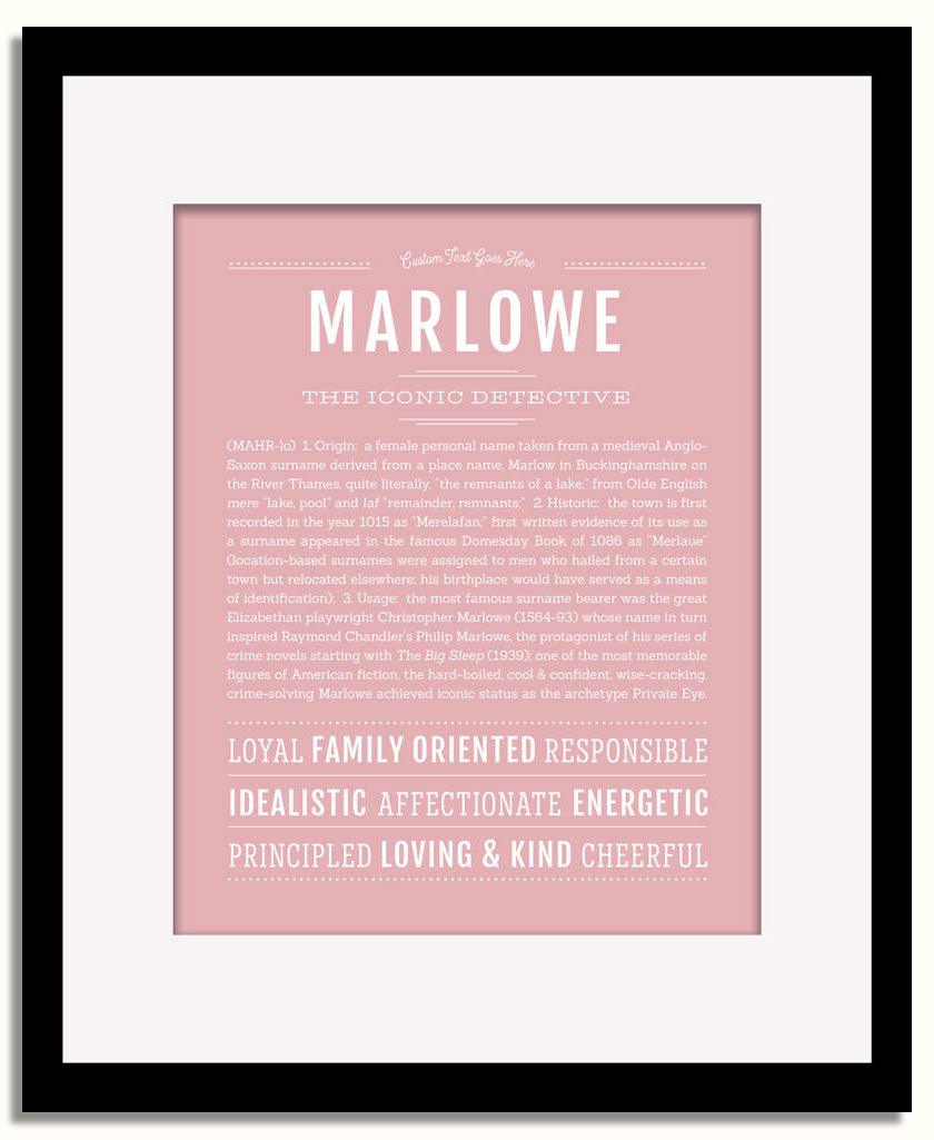 Frame Options | Dusty Rose | Black Frame, Matted