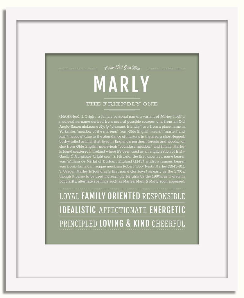 Frame Options | Sage | White Frame, Matted