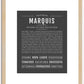 Marquis | Name Art Print