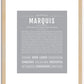 Marquis | Name Art Print