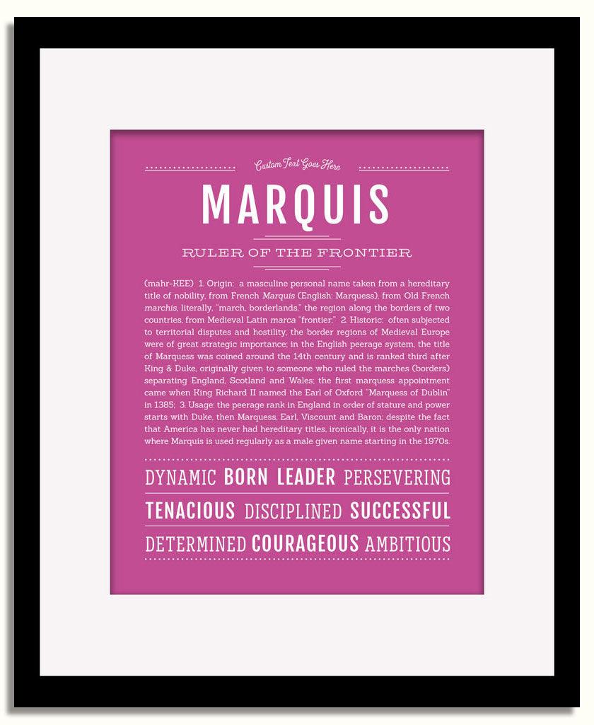 Frame Options | Dark Pink | Black Frame, Matted