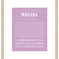 Marsha | Name Art Print