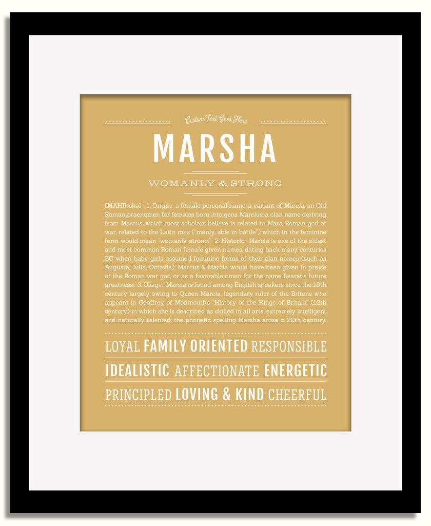 Frame Options | Matte Gold | Black Frame, Matted