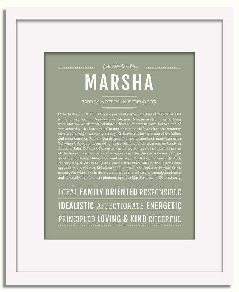 Frame Options | Sage | White Frame, Matted