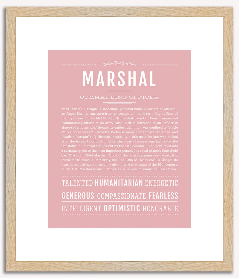 Marshal | Name Art Print