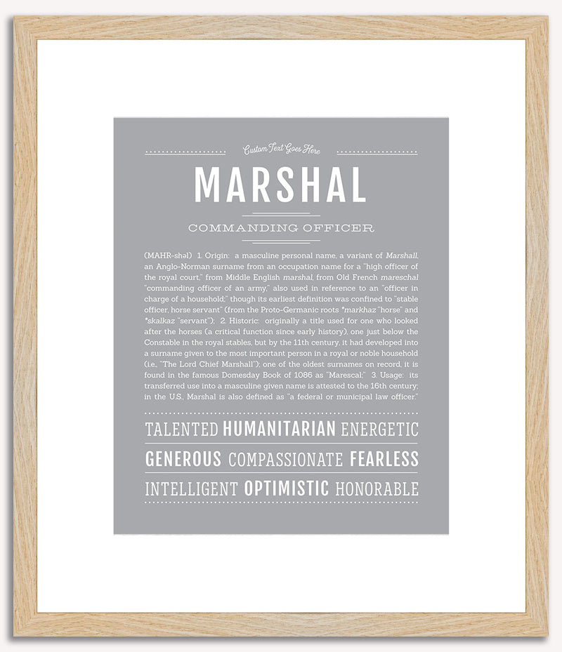 Marshal | Name Art Print