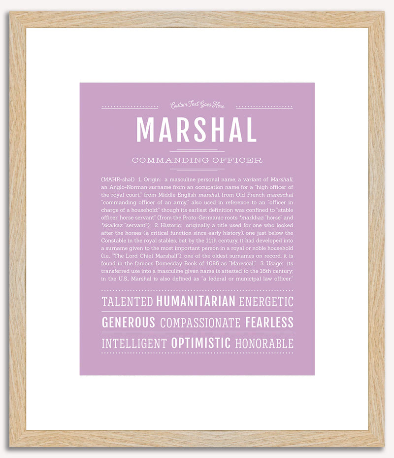 Marshal | Name Art Print