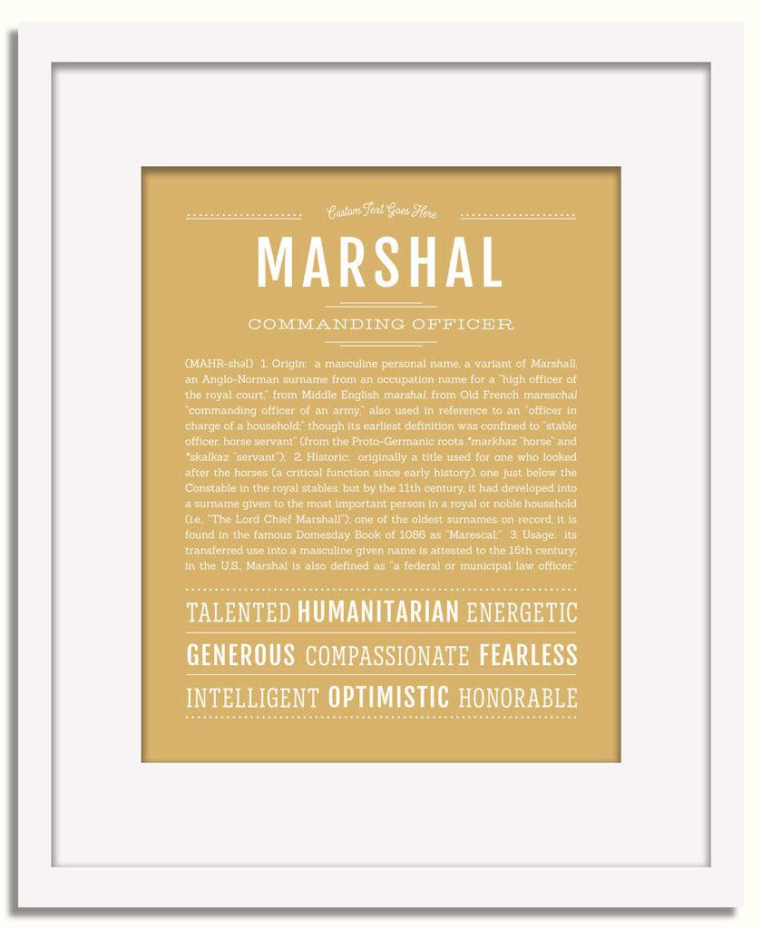 Frame Options | Matte Gold | White Frame, Matted