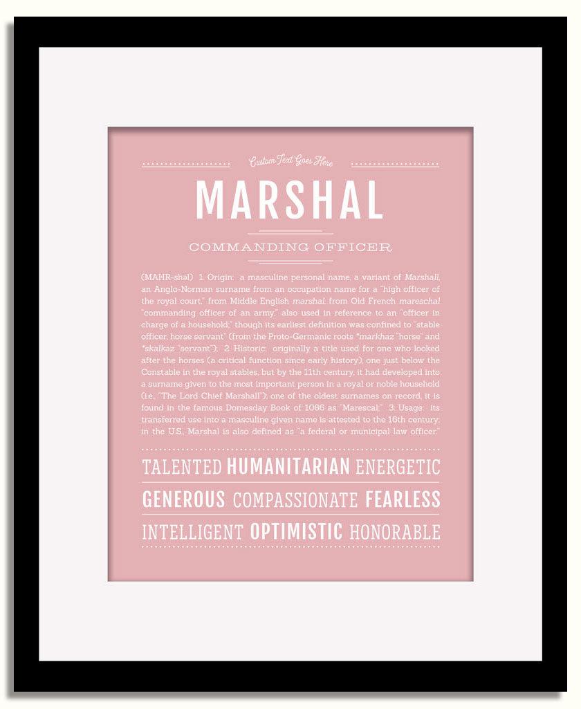 Frame Options | Dusty Rose | Black Frame, Matted