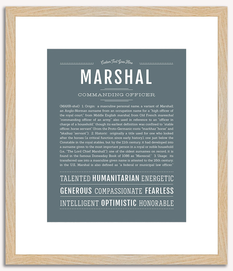 Marshal | Name Art Print