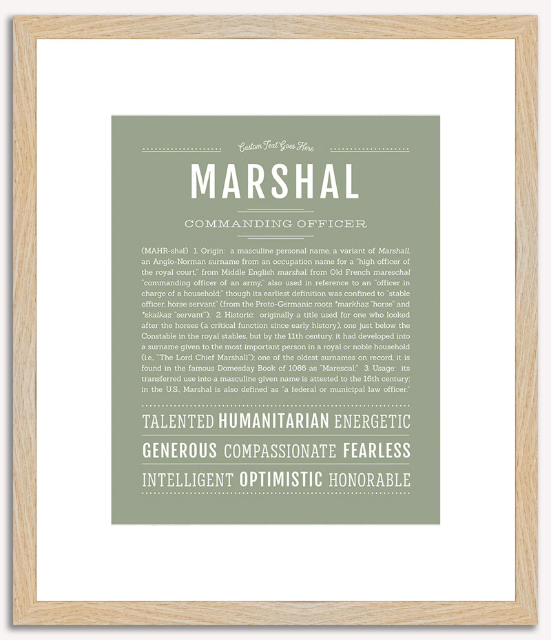 Marshal | Name Art Print