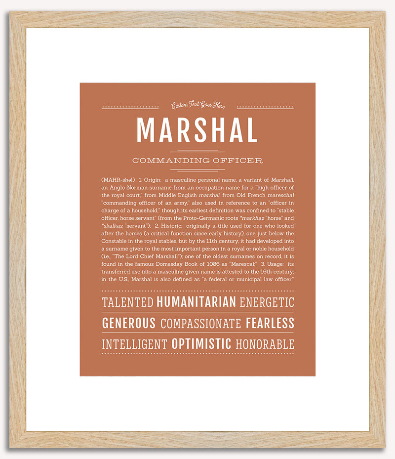 Marshal | Name Art Print