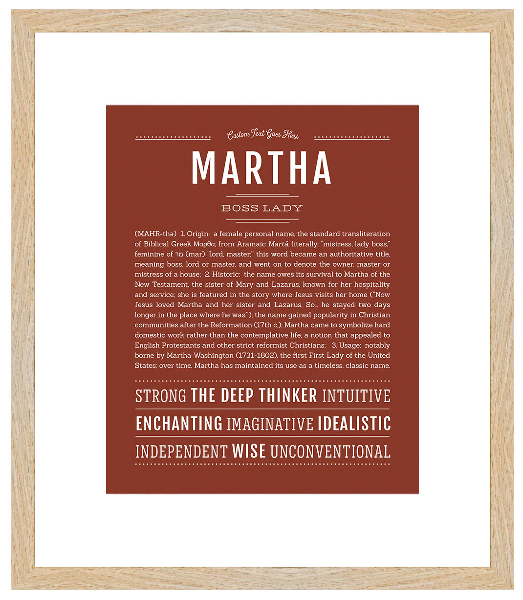 Martha | Name Art Print