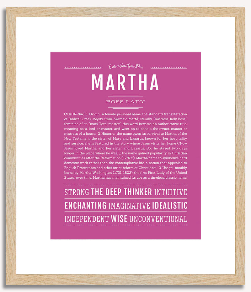 Martha | Name Art Print