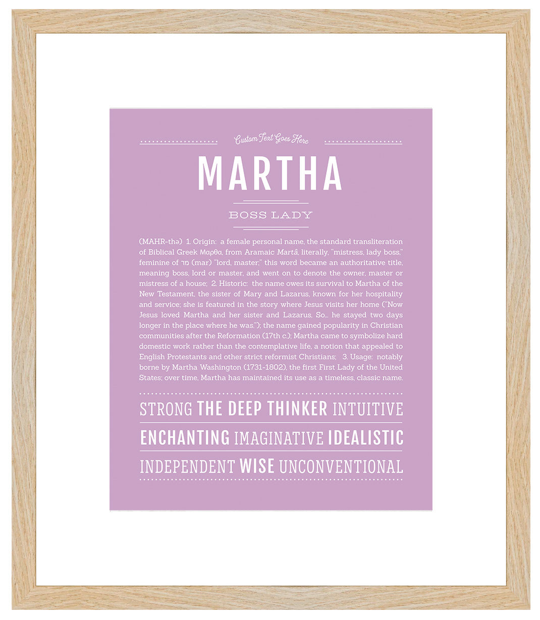 Martha | Name Art Print