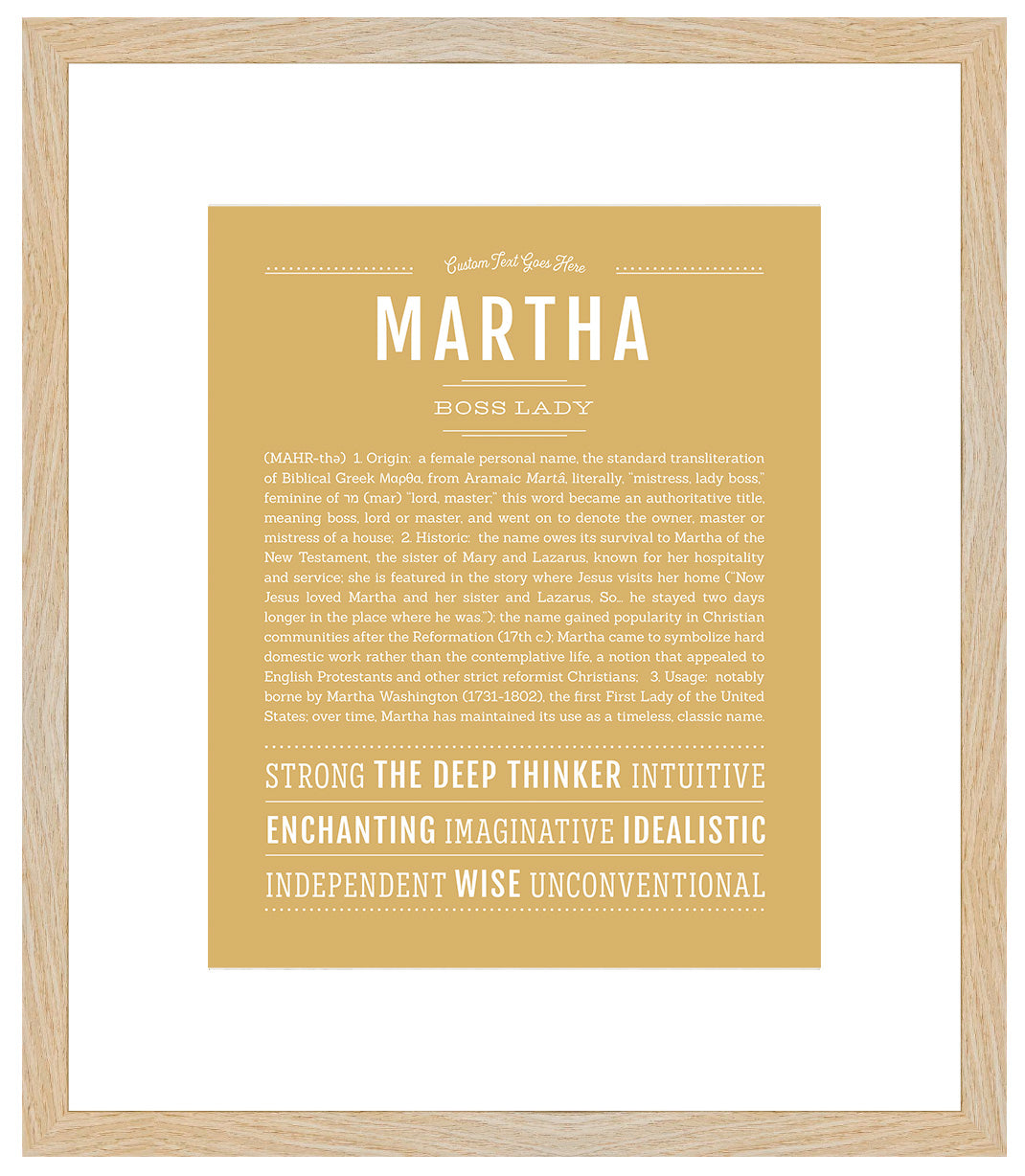 Martha | Name Art Print