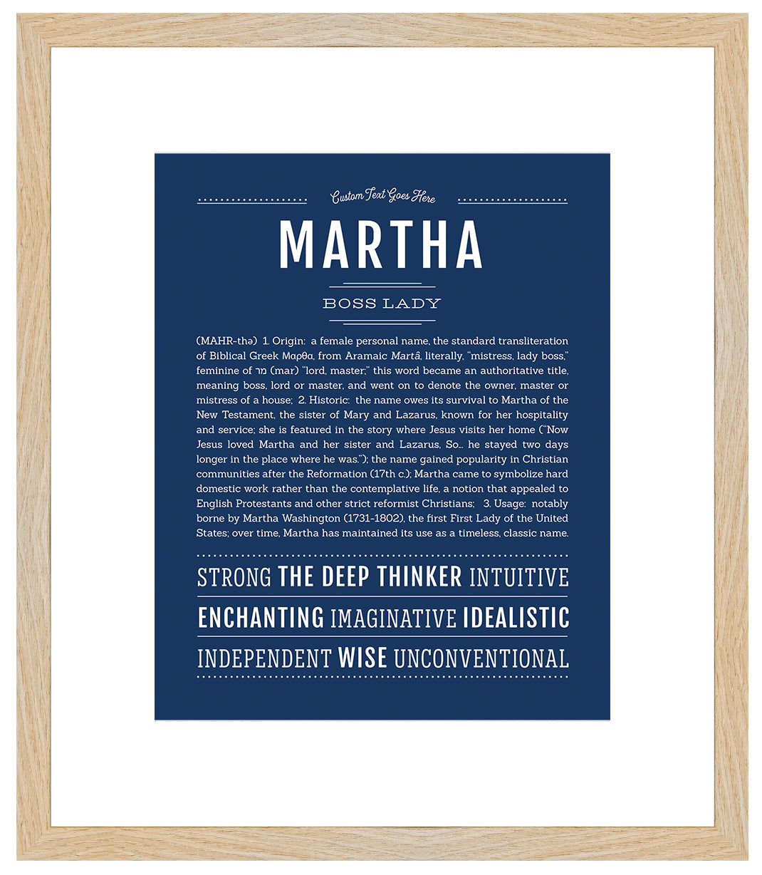 Martha | Name Art Print