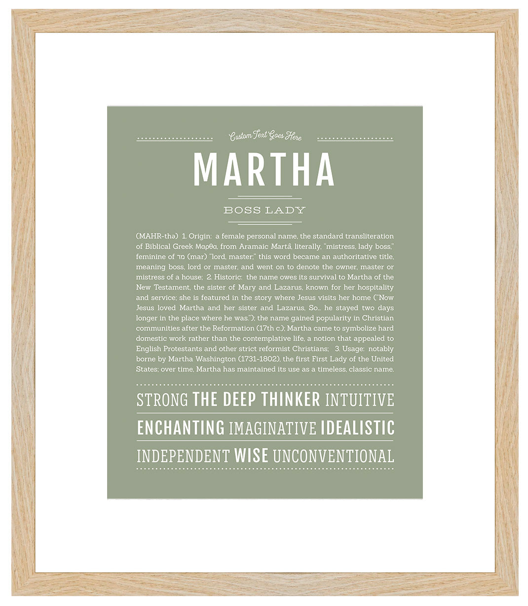 Martha | Name Art Print