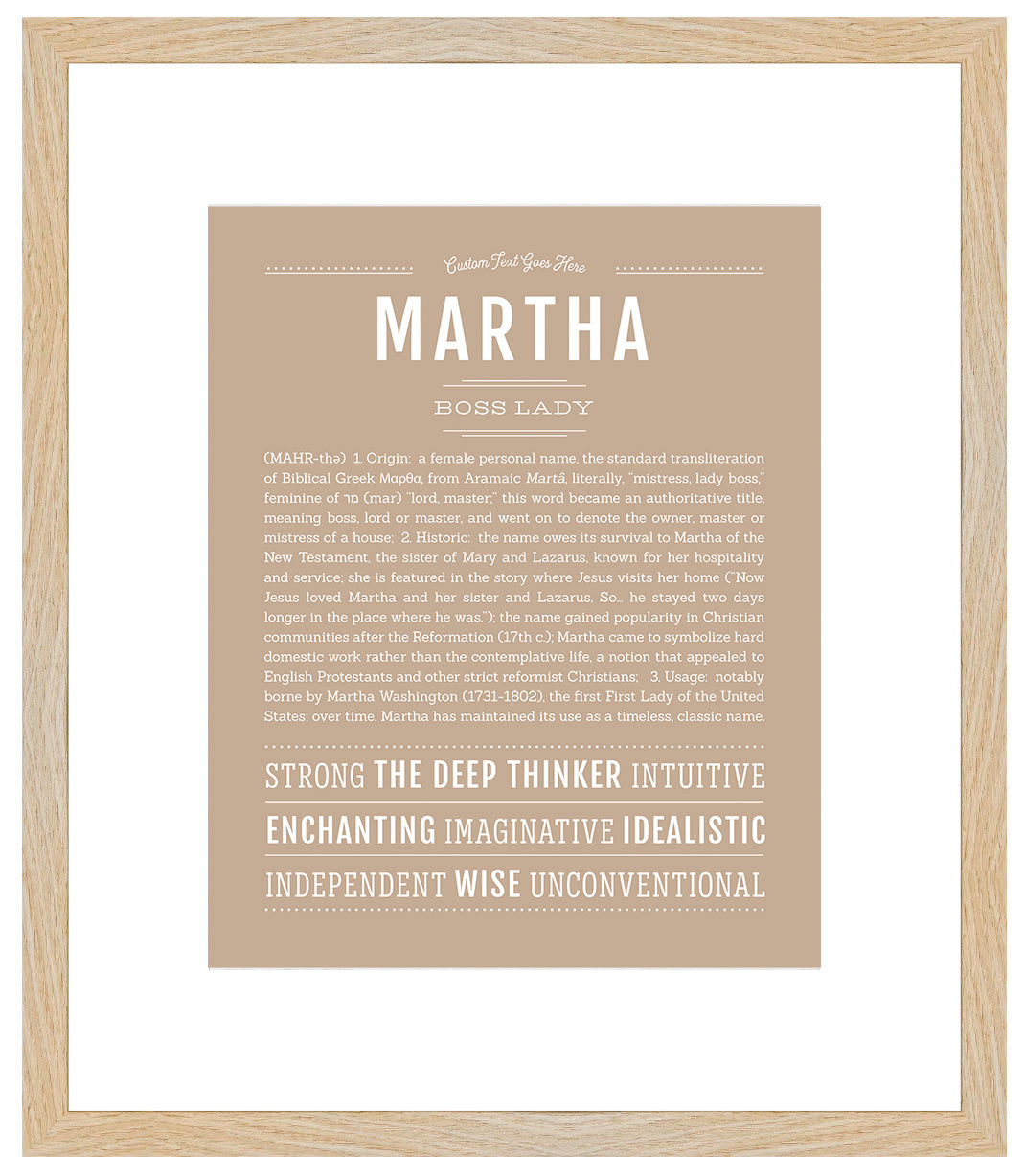 Martha | Name Art Print