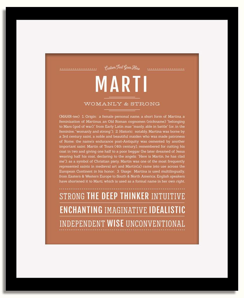 Frame Options | Terra Cotta | Black Frame, Matted