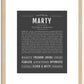 Marty | Name Art Print