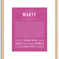 Marty | Name Art Print