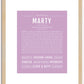 Marty | Name Art Print