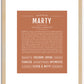 Marty | Name Art Print