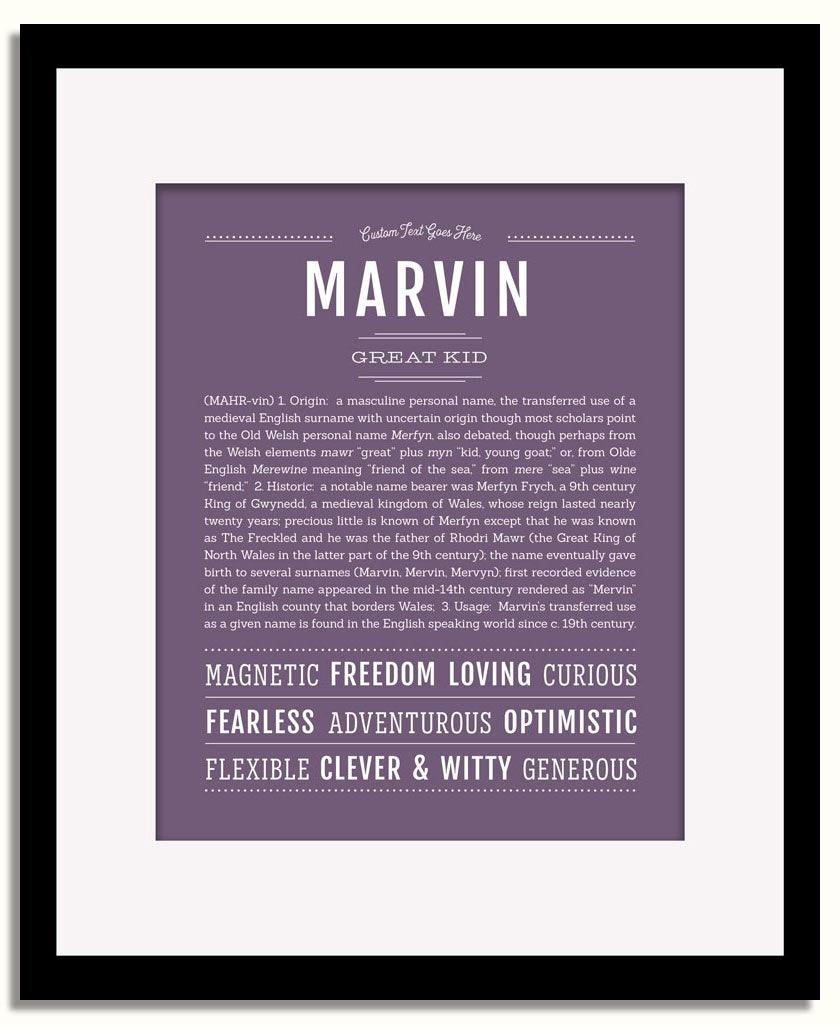 Frame Options | Deep Purple | Black Frame, Matted