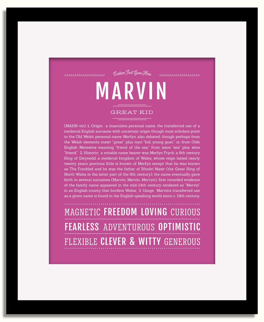 Frame Options | Dark Pink | Black Frame, Matted