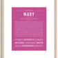 Mary | Name Art Print