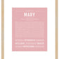 Mary | Name Art Print