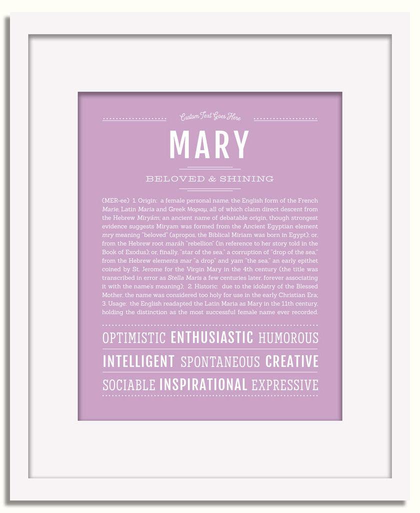 Frame Options | Lilac | White Frame, Matted