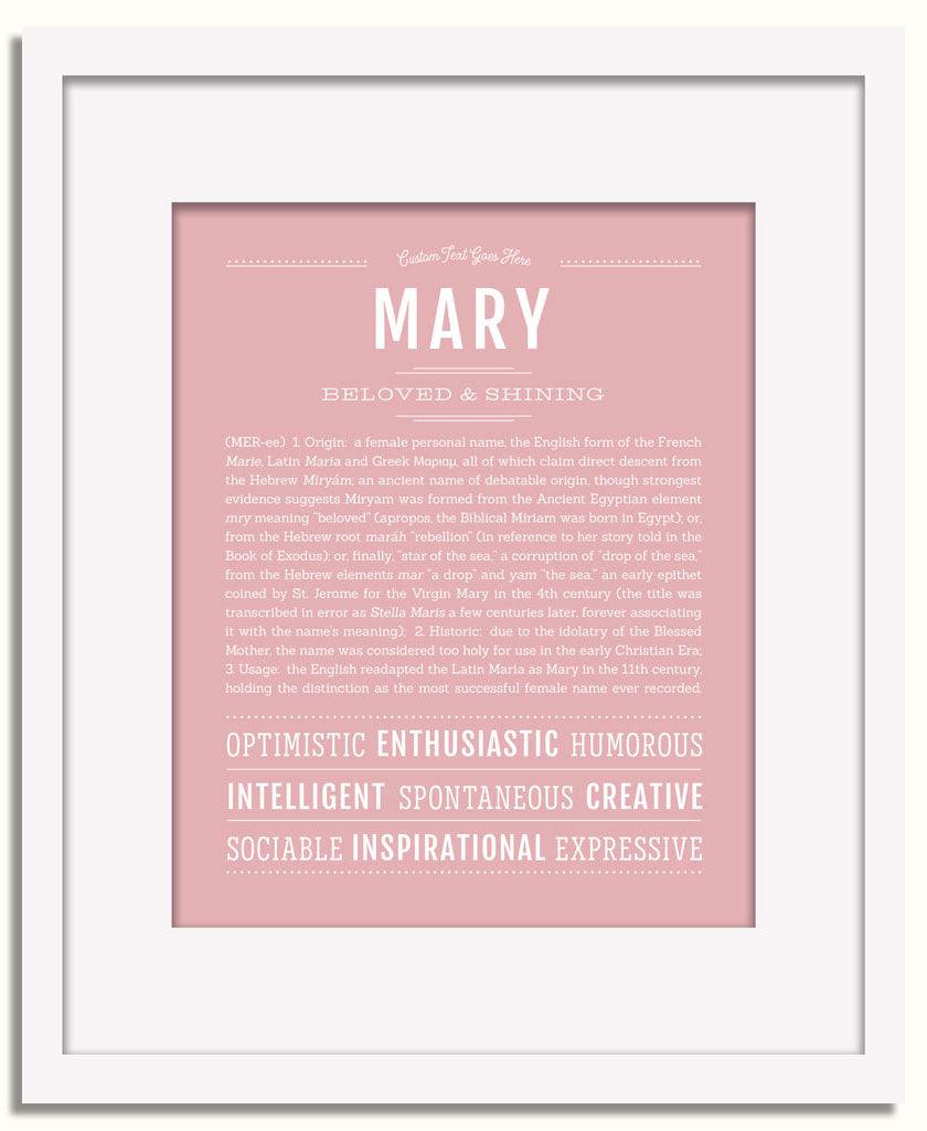 Frame Options | Dusty Rose | White Frame, Matted