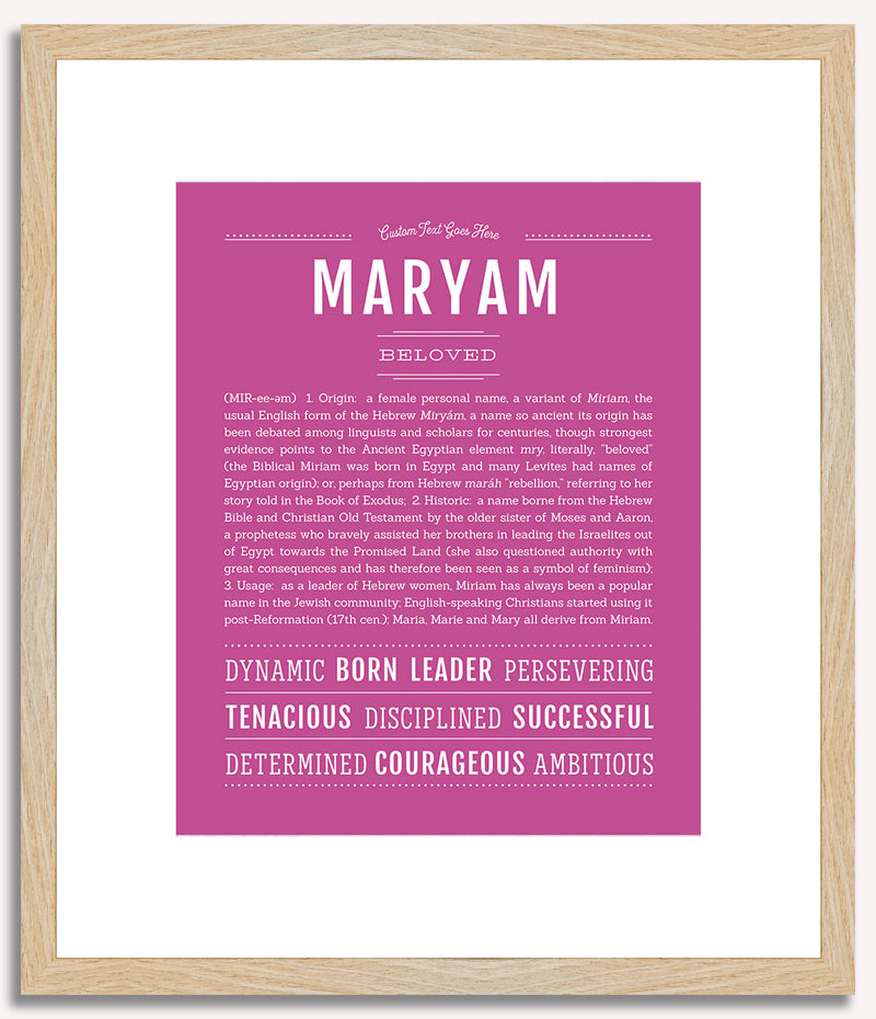 Maryam | Name Art Print