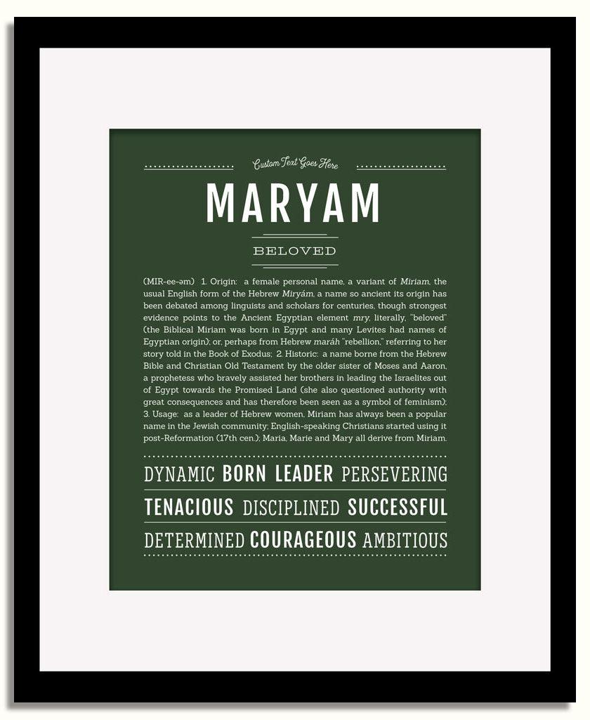 Frame Options | Deep Forest | Black Frame, Matted