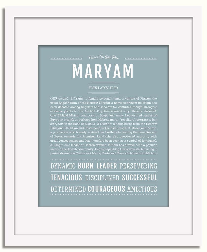 Frame Options | Powder Blue | White Frame, Matted