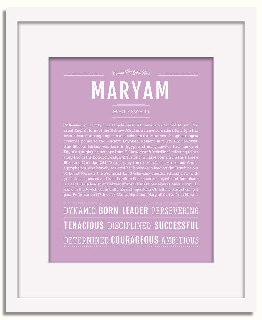 Frame Options | Lilac | White Frame, Matted