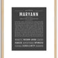 Maryann | Name Art Print