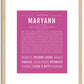 Maryann | Name Art Print