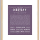 Maryann | Name Art Print