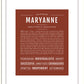 Maryanne | Name Art Print