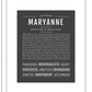 Maryanne | Name Art Print
