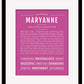 Maryanne | Name Art Print