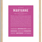 Maryanne | Name Art Print