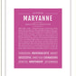 Maryanne | Name Art Print