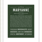 Maryanne | Name Art Print